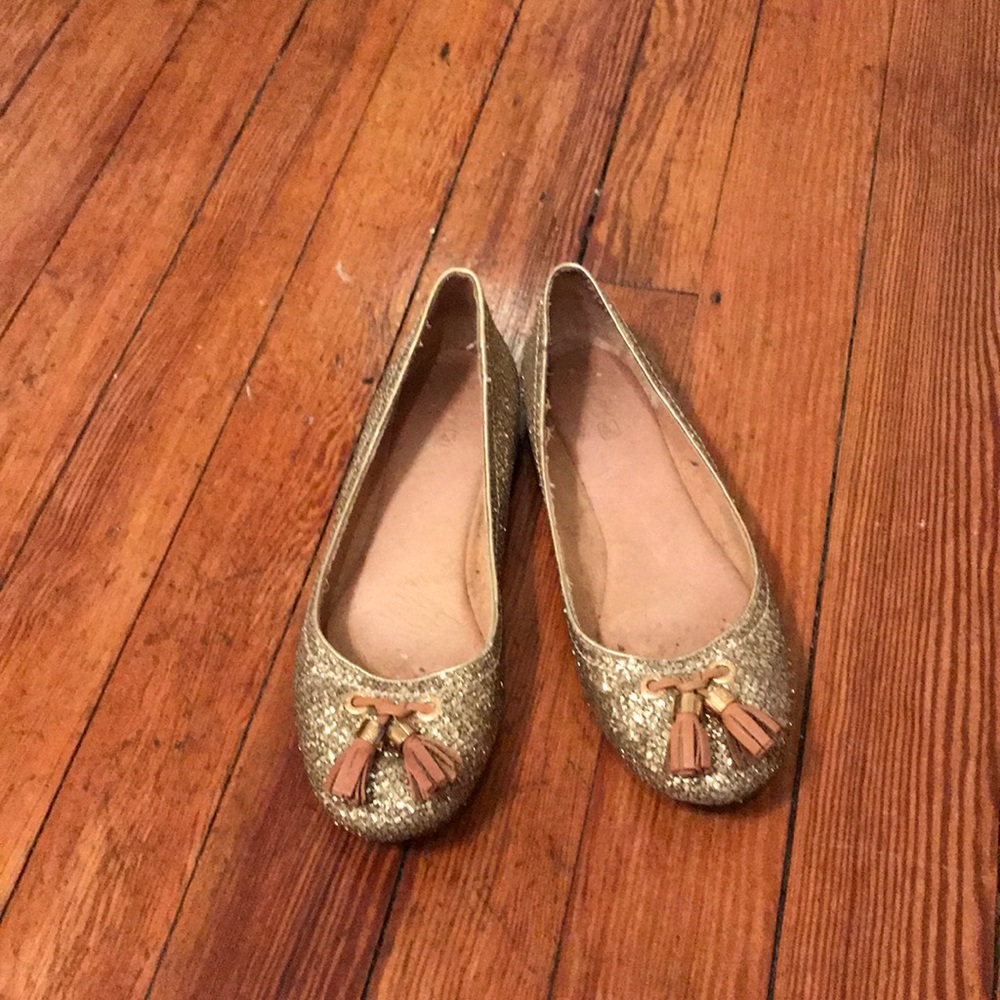 SPARKLE! Sperry Flats w Tassel Hardly Worn 7.5